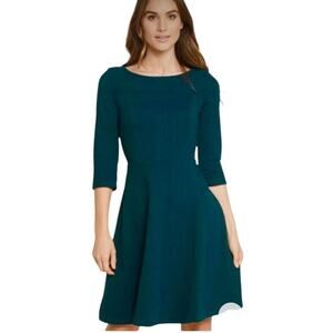 ModCloth Braid My Entire Day Fit & Flare Dress Size M Teal New With Tags